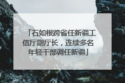 石如根跨省任新疆工信厅副厅长，连续多名年轻干部调任新疆